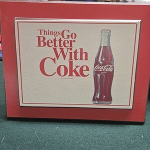 Coca-Cola Sign with Red and Cream Design
